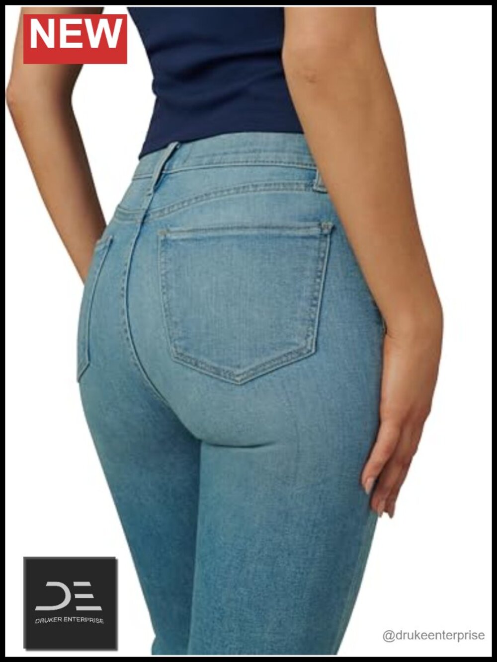 High Rise Cropped Bootcut Jeans with Razor Hem - Picture 4 of 6